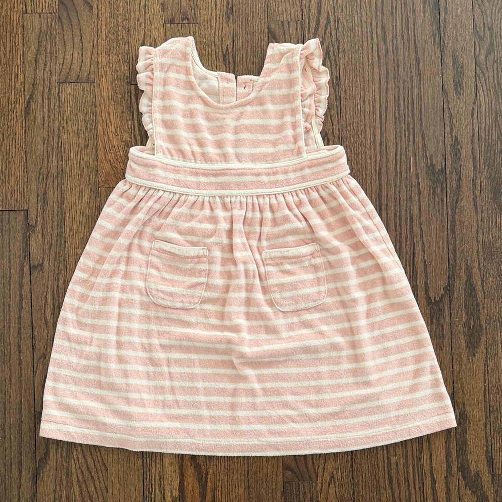 Minnow Swim Pink Striped Kids Dress